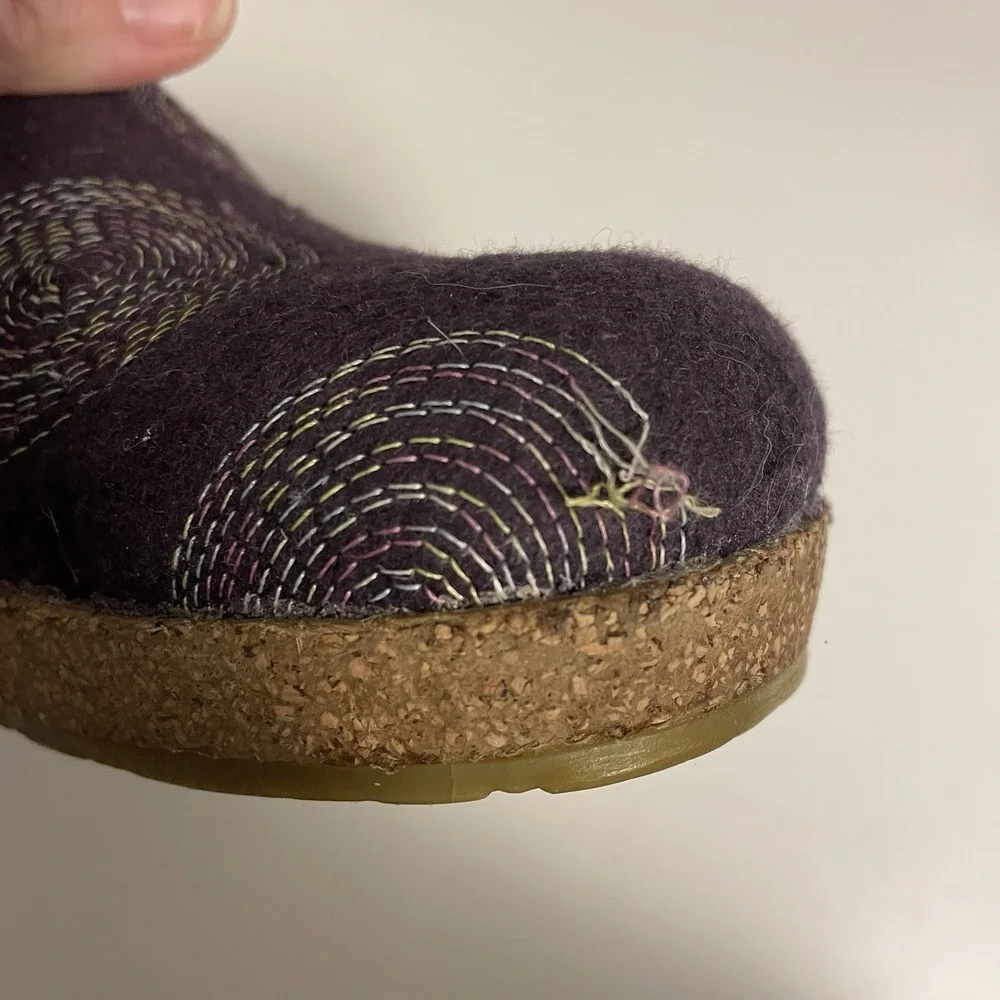 Haflinger Spirit Wool Clog Slippers EUR 36 Womens Size 5 Lavender Purple - Picture 6 of 9